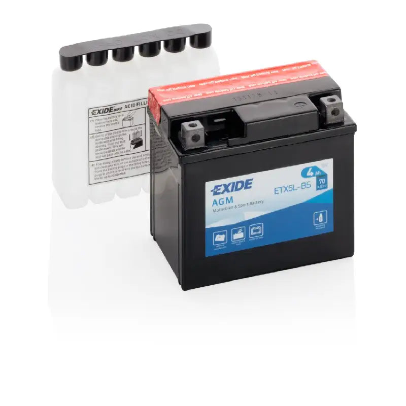 EXIDE ETX5L-BS AGM 12V 4 Ah 70 A BATTERIE MOTO